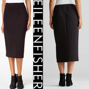 Eileen Fisher High-Waist Calf-Length Pencil Skirt